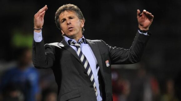 Claude Puel alors entraîneur de l'OL