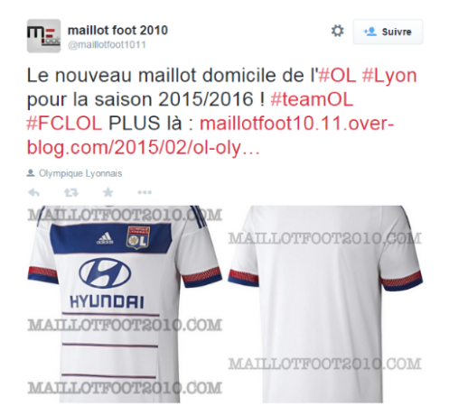 maillot ol ligue des champions pas cher