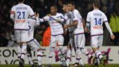 Les joueurs de l'OL lors du dernier match à Gerland contre Tours