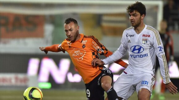 Clément Grenier lors d'un Lorient - OL