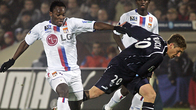 Michael Essien lors de Bordeaux - OL