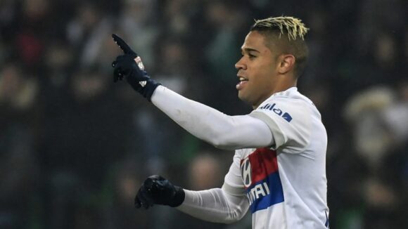 Mariano Diaz après avoir marqué dans le derby entre l'OL et Saint-Etienne