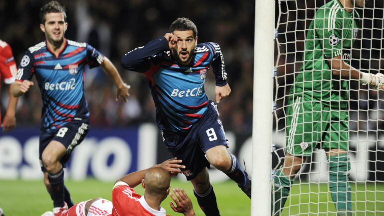 Lisandro Lopez buteur avec l'OL contre Benfica