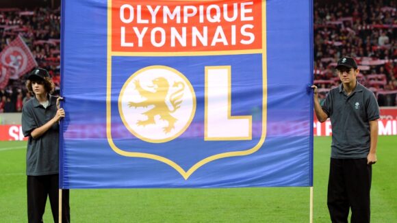 Le logo de l'OL lors d'un avant-match