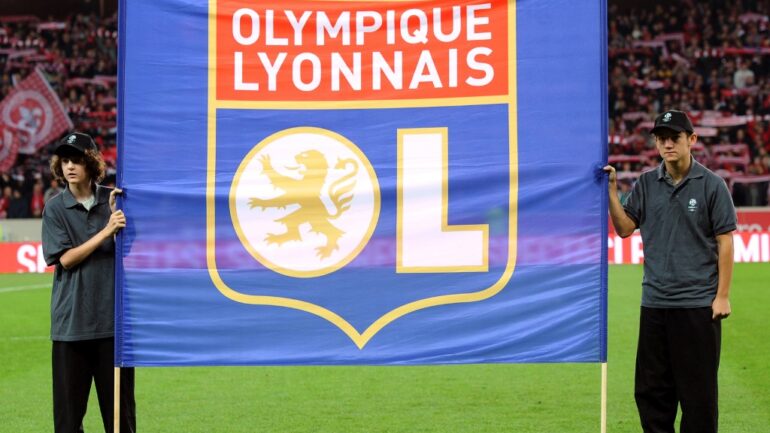 Le logo de l'OL lors d'un avant-match