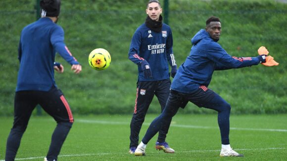 Florent Sanchez à l'entraînement de l'OL