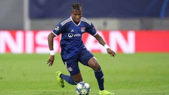 Youssouf Koné lors d'un match de Ligue des champions avec l'OL