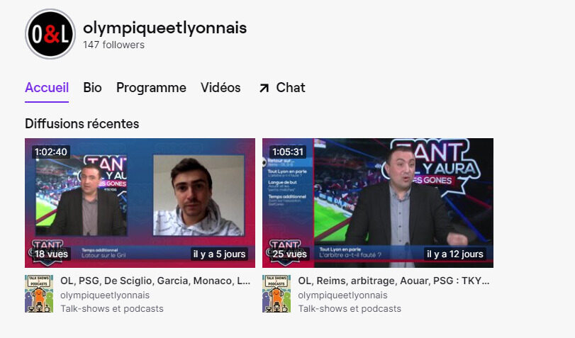 OL : abonnez-vous à notre chaîne Twitch