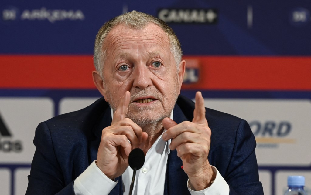 Jean-Michel Aulas en conférence de presse