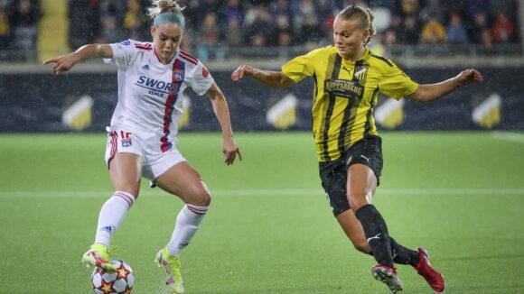 Ellie Carpenter lors de Hacken - OL féminin