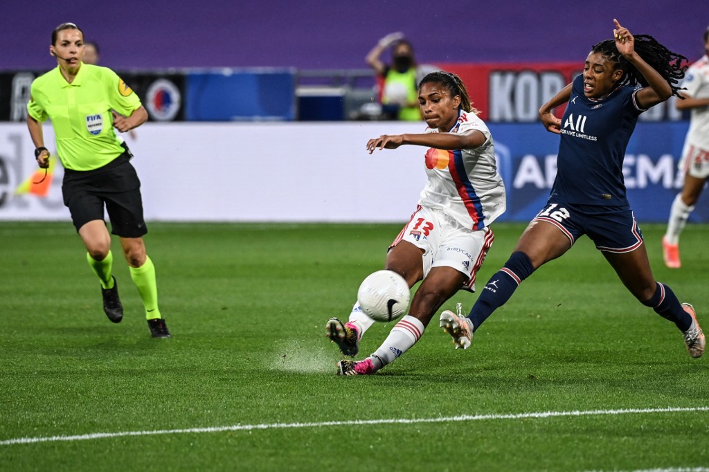 Catarina Macario lors d'OL - PSG