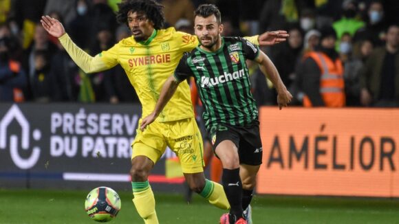 Samuel Moutoussamy et Corentin Jean lors de Nantes - Lens