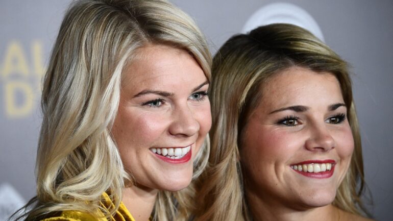 Ada et Andrine Hegerberg à la remise du Ballon d'Or 2018