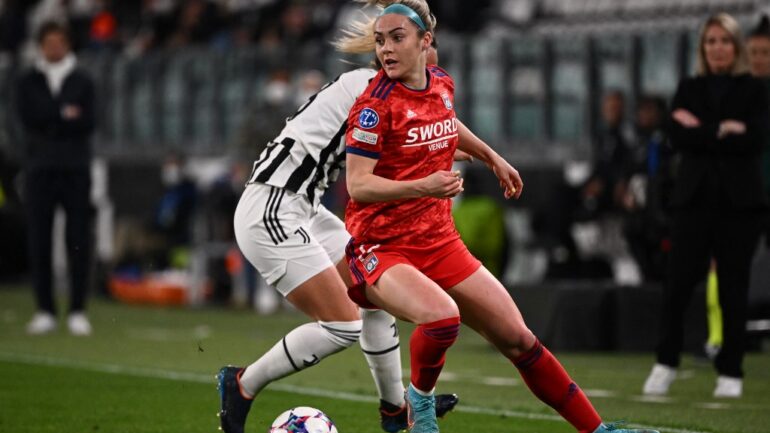 Ellie Carpenter lors d'OL - Juventus