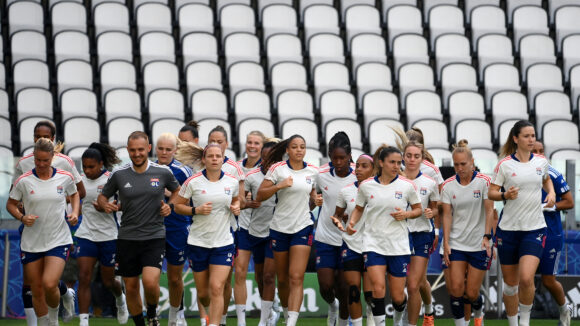 Les joueuses de l'OL à l'entraînement avant la finale de Ligue des champions