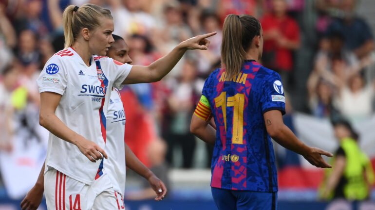 Ada Hegerberg après son but contre le Barça