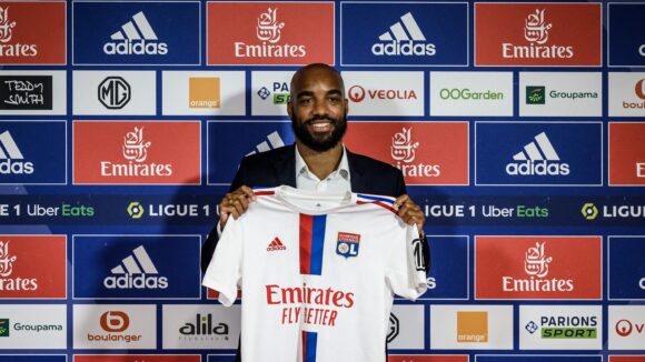 Lacazette lors de son retour à l'OL