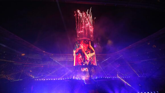 Le Parc OL lors du concert d'Indochine, juin 2022