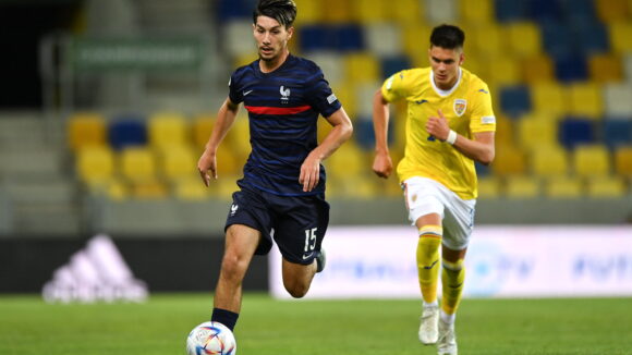 Florent Sanchez avec l'équipe de France U19