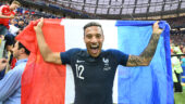 Corentin Tolisso au moment du sacre à la Coupe du Monde 2018 avec les Bleus