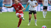 Signe Bruun lors de Danemark - Allemagne à l'Euro 2022