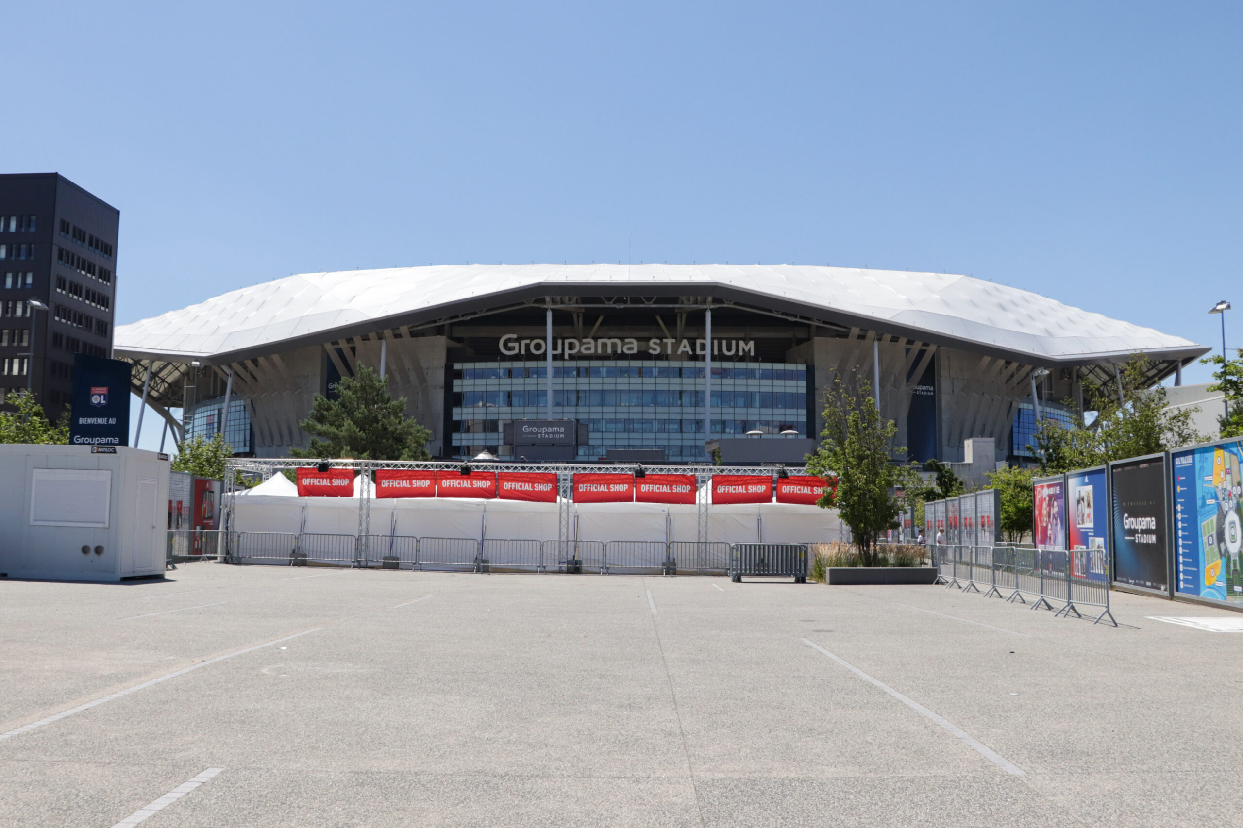 Le stade de l'Olympique lyonnais à Décines, le Parc OL