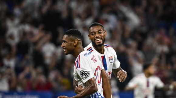 Jeff Reine-Adélaïde et Tetê avec l'OL contre Troyes