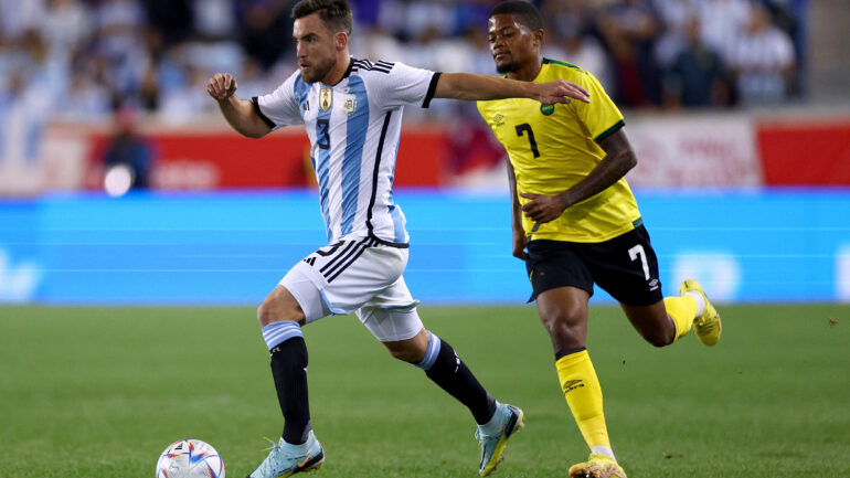 Nicolas Tagliafico avec l'Argentine face à la Jamaïque