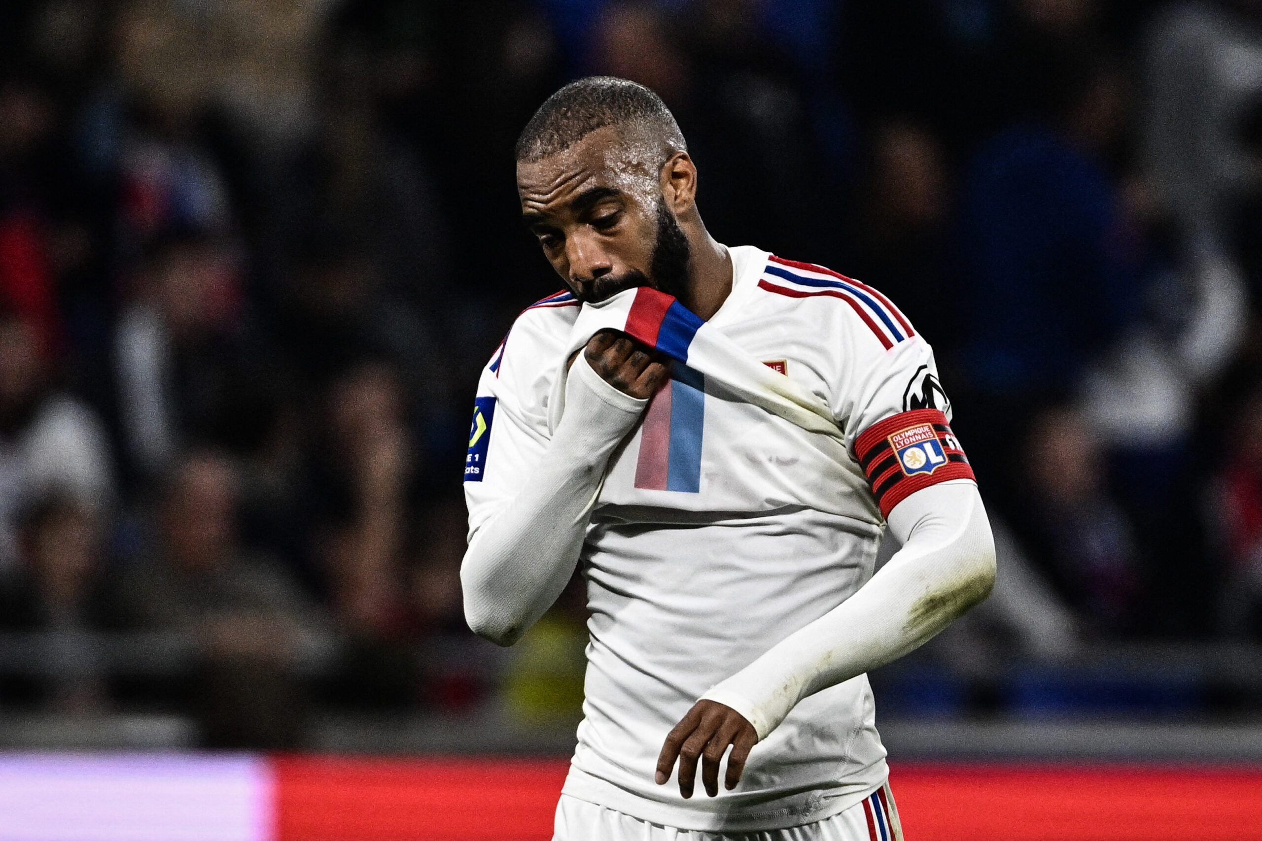 Alexandre Lacazette lors d'OL - Toulouse