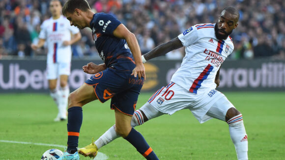 Lacazette (OL) et Souquet (Montpellier)