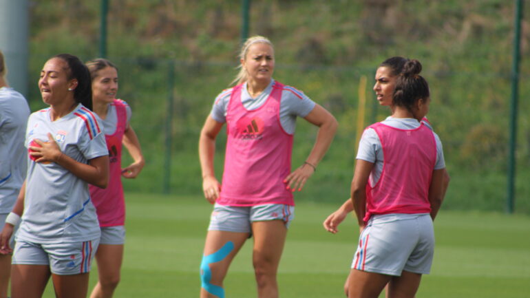 Lindsey Horan à l'entraînement de l'OL