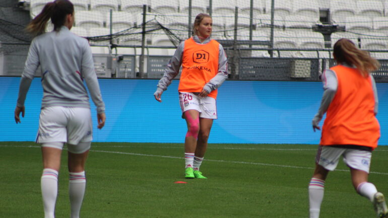 Lindsey Horan à l'entraînement de l'OL