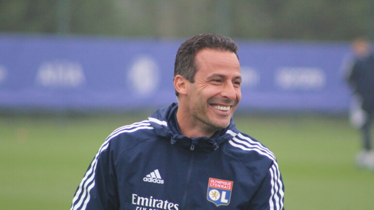 Ludovic Giuly à l'entraînement de l'OL