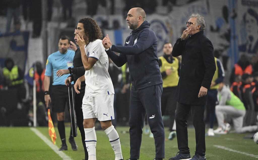 Igor Tudor et Mattéo Guendouzi (Marseille)