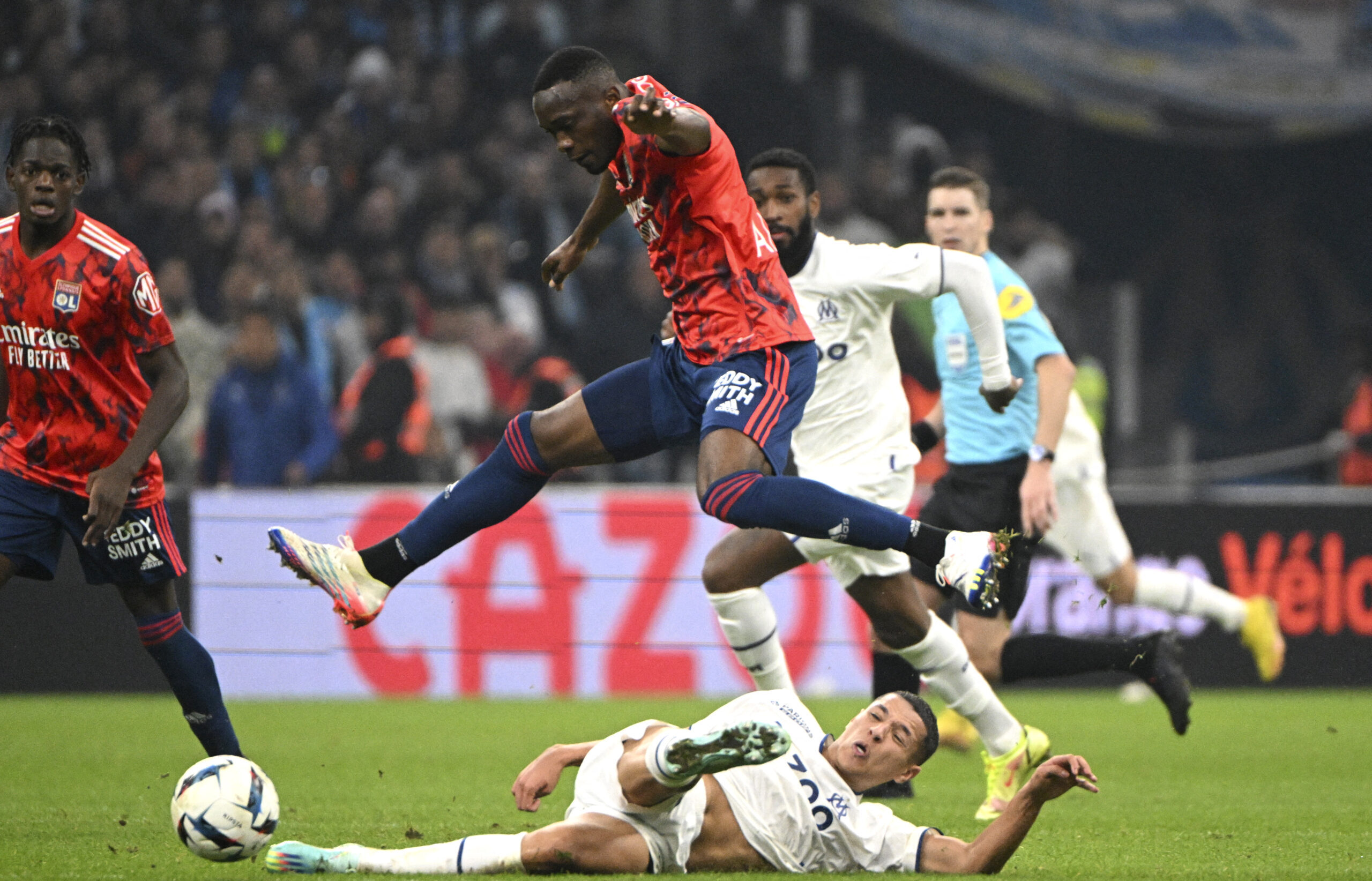 Sinaly Diomandé lors du match OM - OL