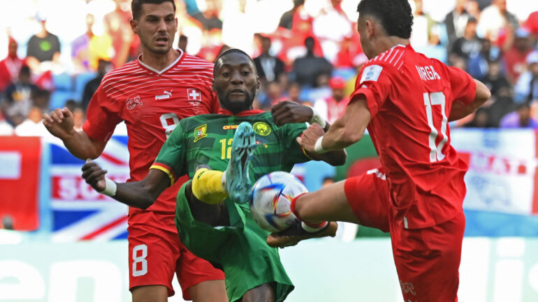 Karl Toko-Ekambi lors de Cameroun - Suisse à la Coupe du monde 2022