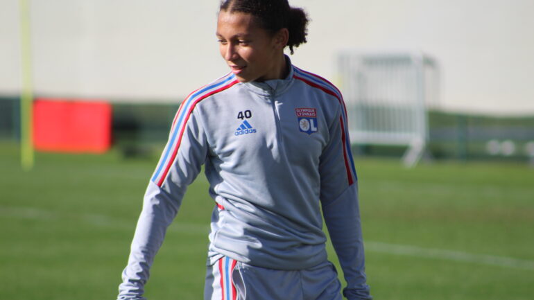 Maeline Mendy, jeune joueuse de l'OL