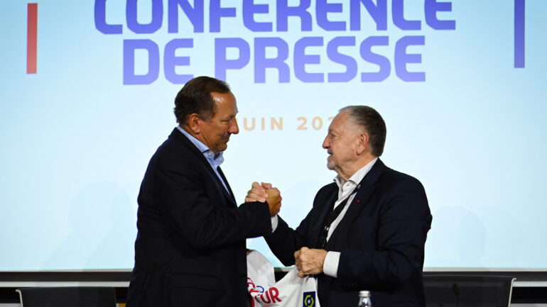 John Textor et Jean-Michel Aulas