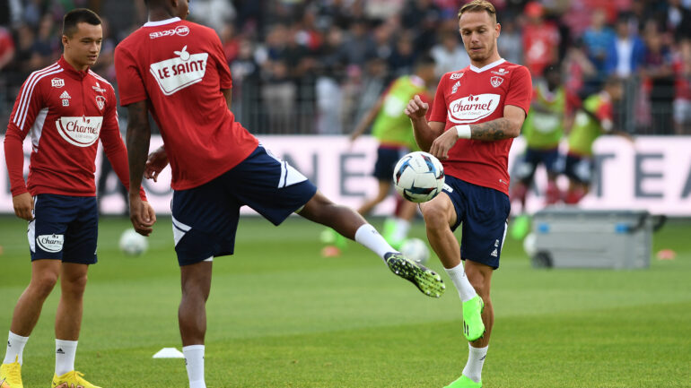 Irvin Cardona à l'entraînement de Brest