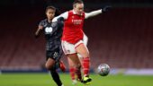 Alice Sombath lors du match Arsenal - OL