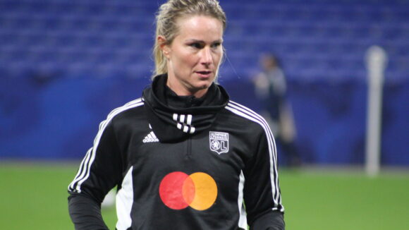 Amandine Henry à l'entraînement avant OL - Juve