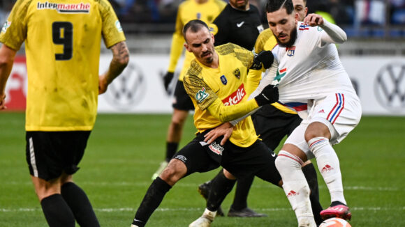 Rayan Cherki (OL) lors du match de Coupe de France contre Chambéry en janvier 2023