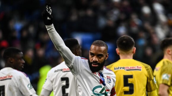 Alexandre Lacazette lors d'OL - Chambéry en Coupe de France