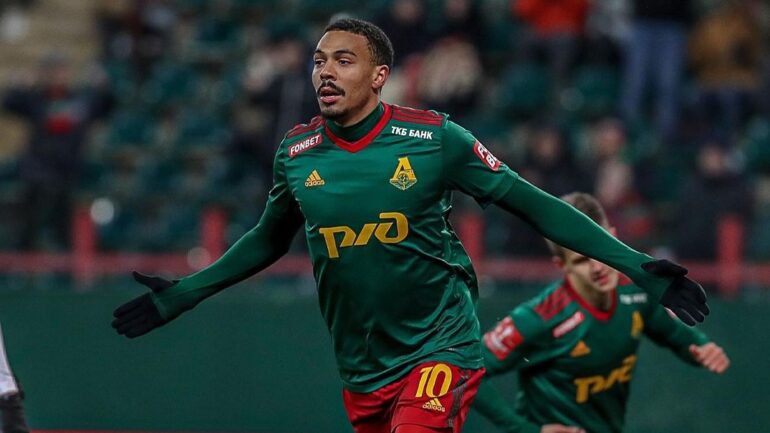 Wilson Isidor, attaquant du Lokomotiv Moscou