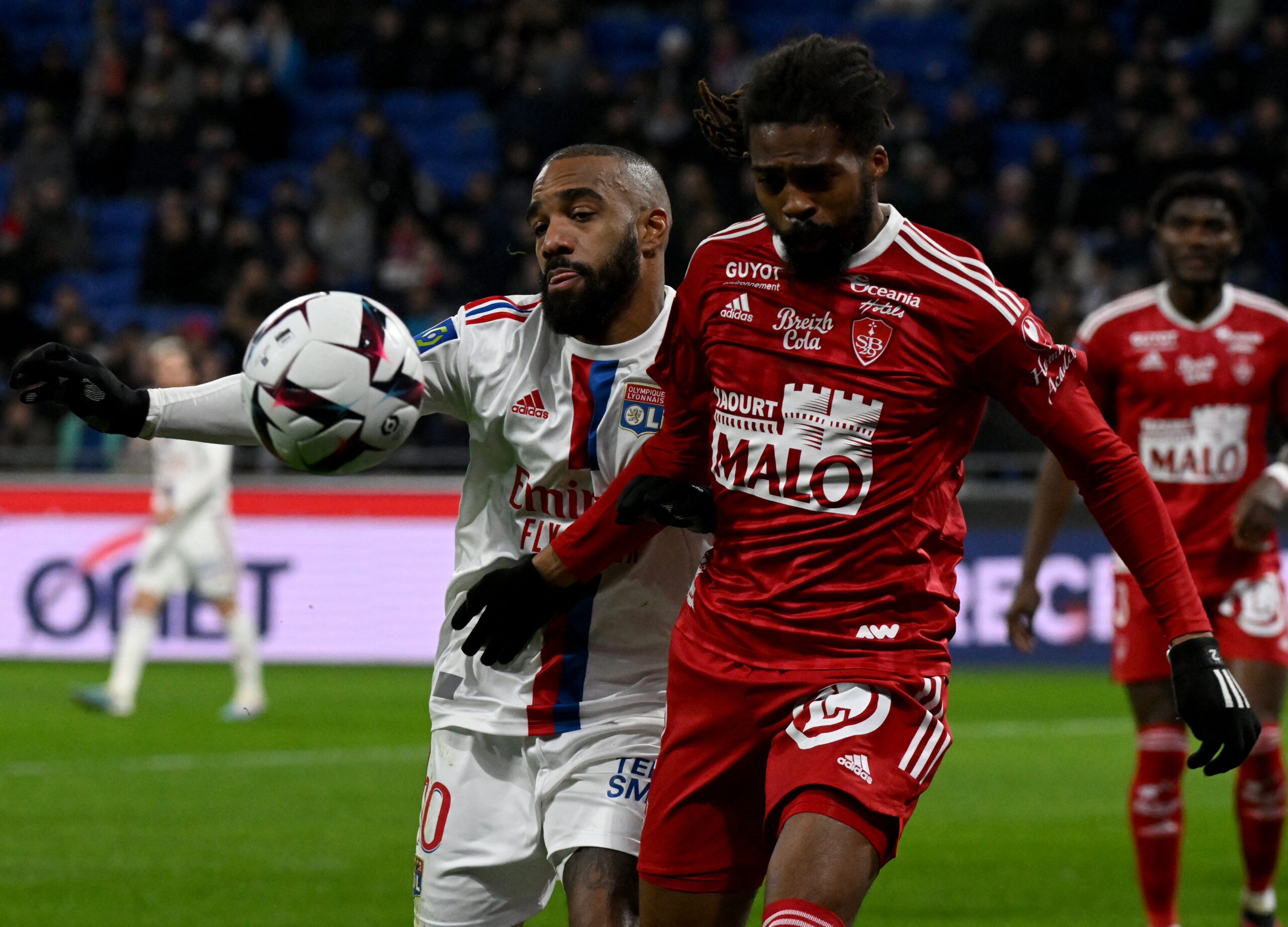 Alexandre Lacazette lors d'OL - Brest