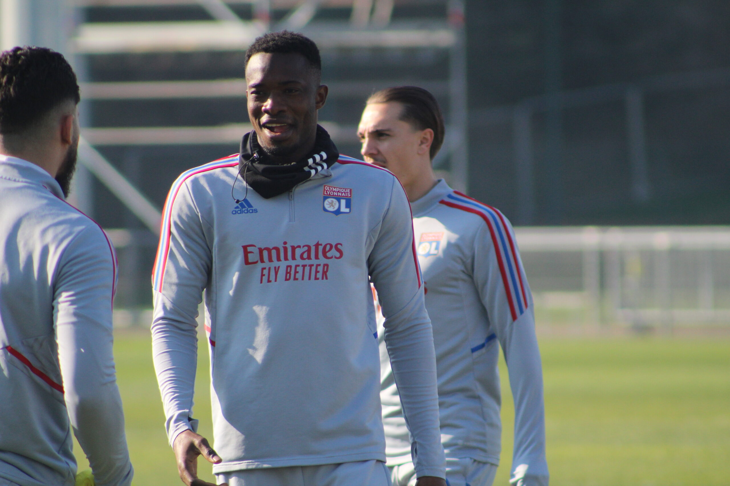 Sinaly Diomandé lors de l'entraînement de l'OL