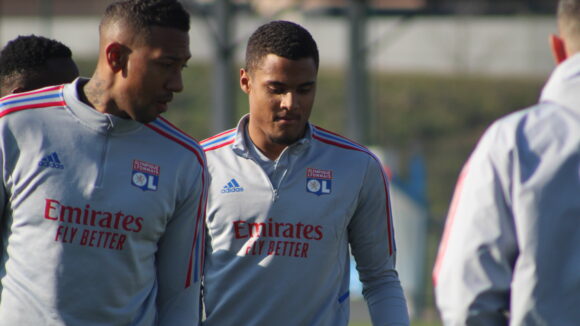 Amin Sarr et Boateng lors de l'entraînement de l'OL