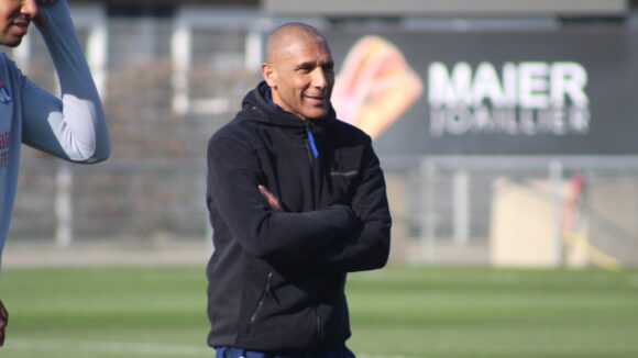 Franck Passi à l'entraînement de l'OL du 15 février