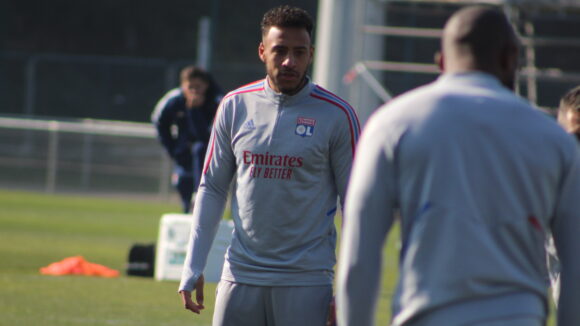 Corentin Tolisso lors de l'entraînement de l'OL