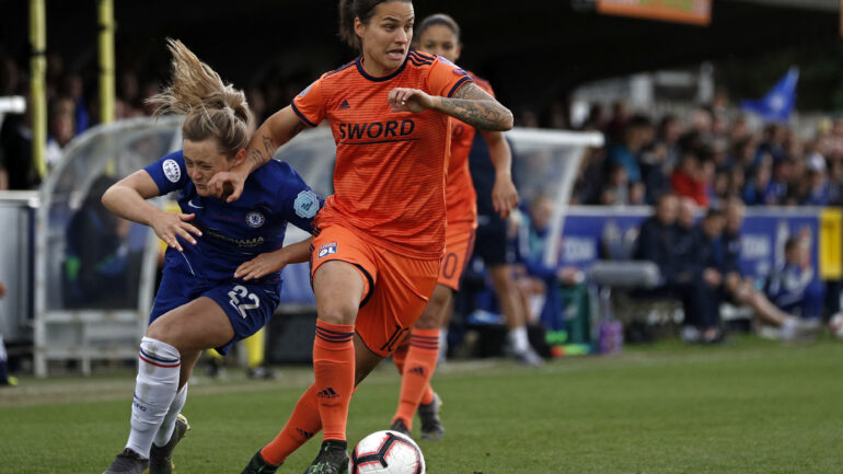 Dzsenifer Marozsan (OL) contre Chelsea en 2019